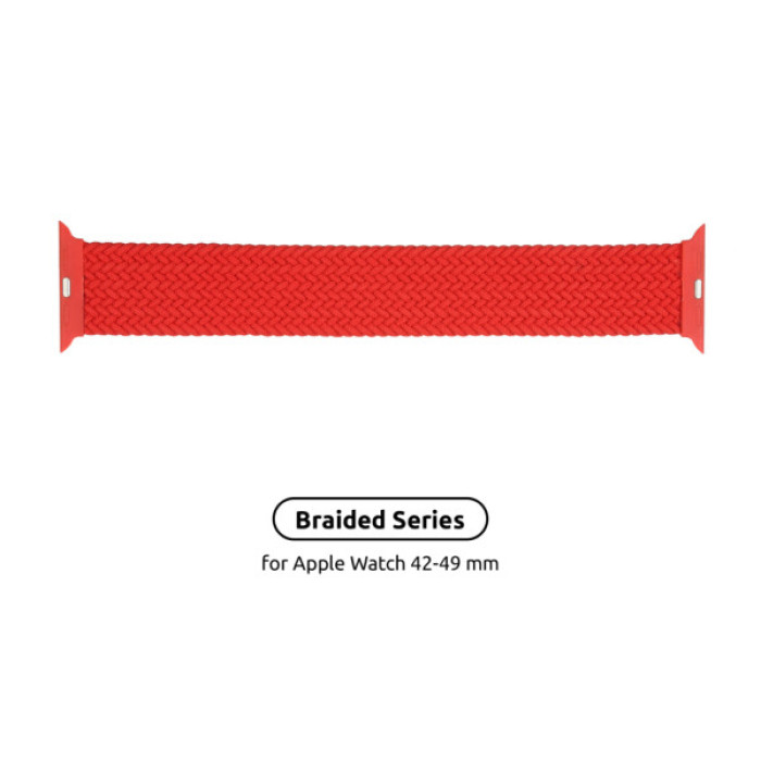 Ремінець до смарт-годинника Armorstandart Braided Solo Loop для Apple Watch 49/46/45/44/42 (Series 1-3) Red Size 8 (160 mm) (ARM58082)