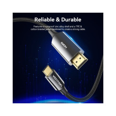Кабель мультимедійний USB-C to HDMI M 1.8m 8K60Hz black Vention (CRCBAC)
