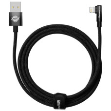 Дата кабель USB 2.0 AM to Lightning 2.0m 2.4A 90° corner black Baseus (CAVP000101)