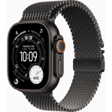 Смарт-годинник Apple Watch Ultra 3 GPS + Cellular 49mm Black Titanium Case with Black Titanium Milanese Loop - Medium (MF1Q4QP/A)