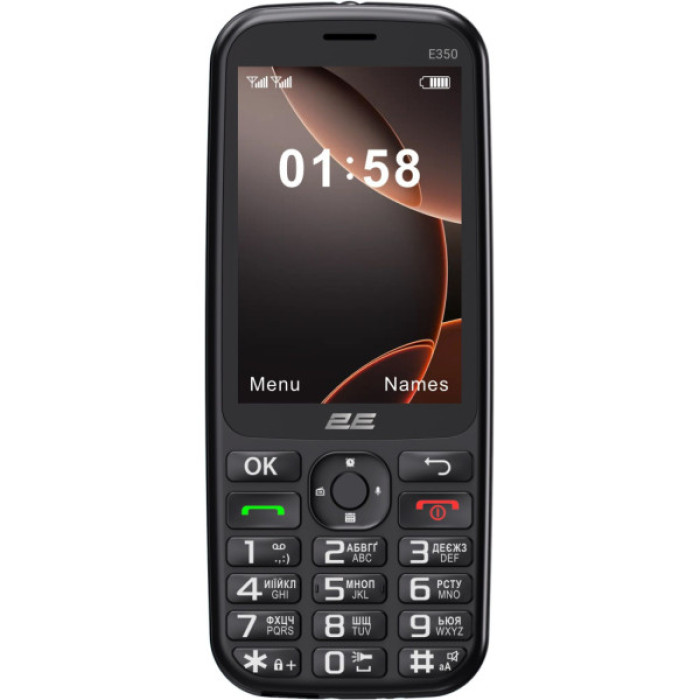 Мобільний телефон 2E E350 Black (694743656879)