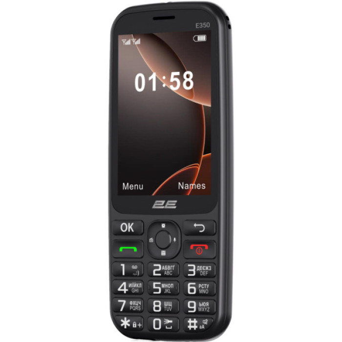 Мобільний телефон 2E E350 Black (694743656879)