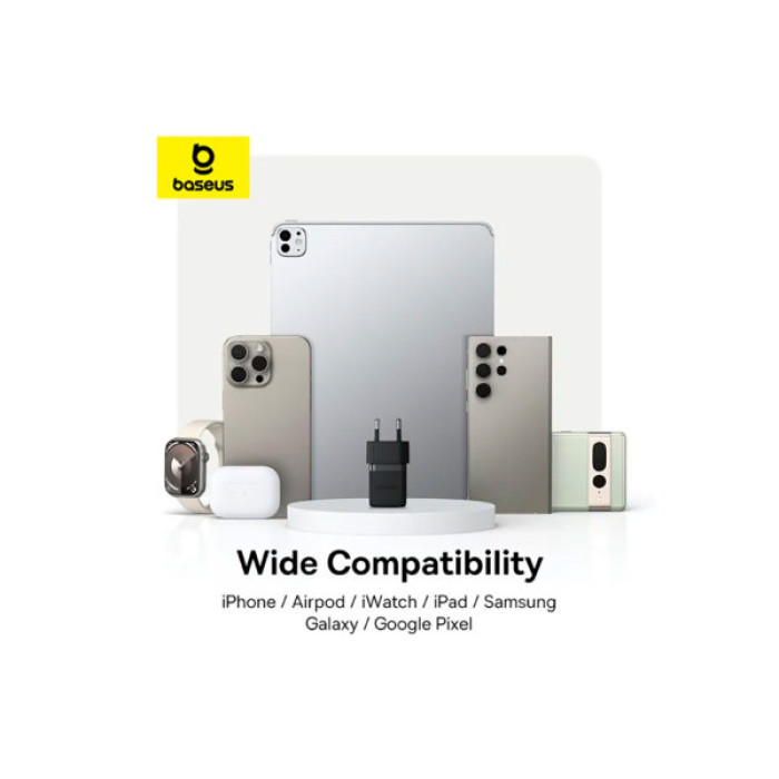 Зарядний пристрій Baseus Palm Fast Charger 1C 20W + Cable 1.0m Type-C 60W black (P10111602113-01)