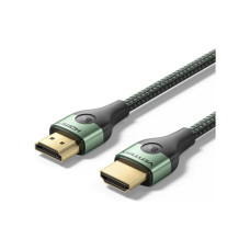 Кабель мультимедійний HDMI M to HDMI M 1.5m 8K ultra thin cotton braided green Vention (ALOGG)