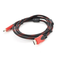 Кабель мультимедійний HDMI M to HDMI M 10.0m V1.4 black/red Merlion (YT-HDMI(M)/(M)NY/RD-10m)