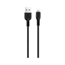 Дата кабель USB 2.0 AM to Lightning 1.0m 2.4A PVC TPE X20 black HOCO (6957531068808)