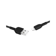 Дата кабель USB 2.0 AM to Lightning 1.0m 2.4A PVC TPE X20 black HOCO (6957531068808)