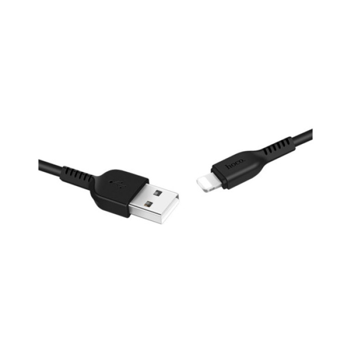 Дата кабель USB 2.0 AM to Lightning 1.0m 2.4A PVC TPE X20 black HOCO (6957531068808)