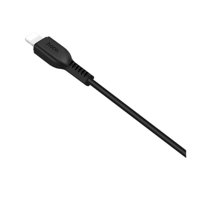 Дата кабель USB 2.0 AM to Lightning 1.0m 2.4A PVC TPE X20 black HOCO (6957531068808)