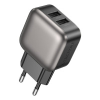 Зарядний пристрій BOROFONE 2xUSB BAS51A black (6941991116100)