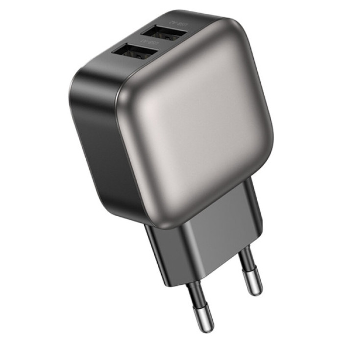 Зарядний пристрій BOROFONE 2xUSB BAS51A black (6941991116100)