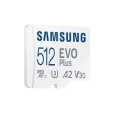 Карта пам'яті Samsung 512 GB microSDXC Class 10 UHS-I U3 V30 A2 EVO Plus+SD Adapte (MB-MC512SA/EU)