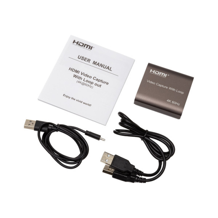 Пристрій захоплення відео PowerPlant HDVC5 HDMI 4k/60hz (CA914166)