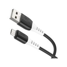 Дата кабель USB 2.0 AM to Micro 5P 1.0m 2.4A silicone X82 black HOCO (6931474768551)