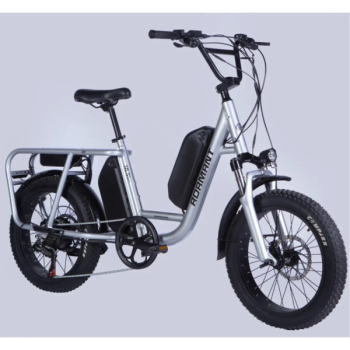 Електровелосипед Dorozhnik 20" ADAMANT HDD рама-18,5" 48B 17.5+12.5А*г 1000Вт 2026 срiблястий (ELB-D-20-080)