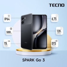 Мобільний телефон Tecno Spark Go 3 4/64Gb Ink Black (4894947105265)