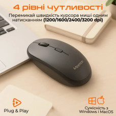 Мишка Meetion BTM100 Wireless/Bluetooth/USB Black (MT-BTM100-A)