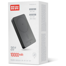 Батарея універсальна ColorWay 10 000 mAh PD/22.5W, 15W MagSafe Black (CW-PB100LPA1BK-WPDD)