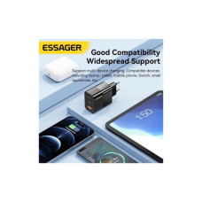 Зарядний пристрій 1xUSB-C + 1xUSB 33W Essager (ECTAC-PCB01-P)