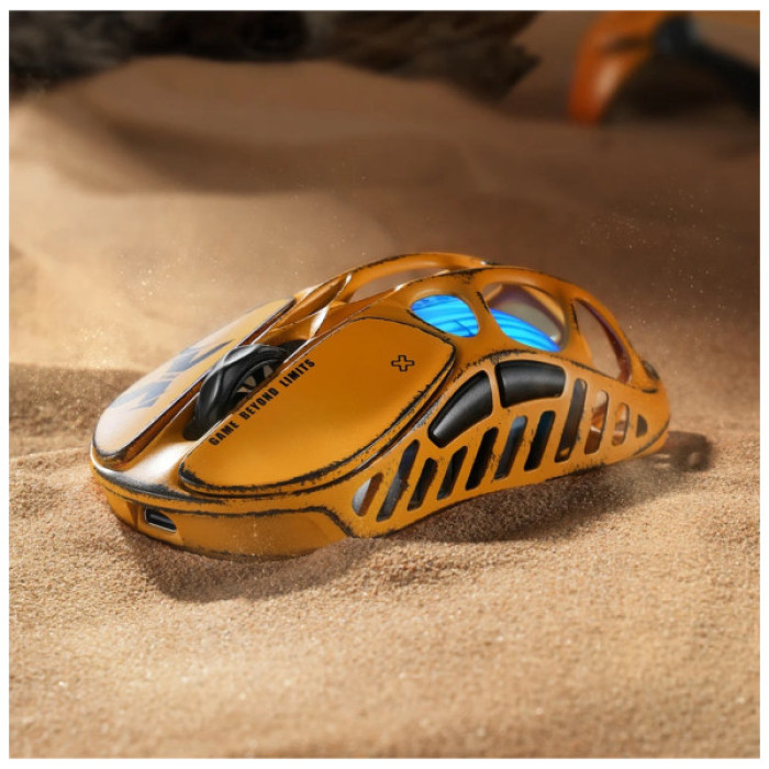 Мишка GravaStar Mercury X Pro 8K RGB Wireless/Bluetooth/USB Battle-Worn Yellow (GS_X_PRO_YLW)