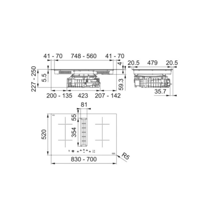 Варочна поверхня Franke Smart 2Gether FSM 7072 4RC HI (340.0731.892)
