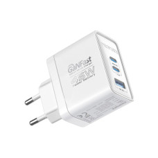 Зарядний пристрій Promate powerport-45 2xUSB-C PD + USB-A QC 45W White (powerport-45.white)