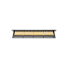 Патч-панель 19 " 0.5U, 24xRJ45, cat 6 UTP в зборі Digitus (DN-91624U-SL-SH)