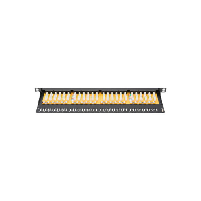 Патч-панель 19 " 0.5U, 24xRJ45, cat 6 UTP в зборі Digitus (DN-91624U-SL-SH)