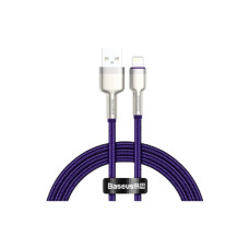 Дата кабель USB 2.0 AM to Lightning 2.0m 2.4A metal purple Baseus (CALJK-B05)