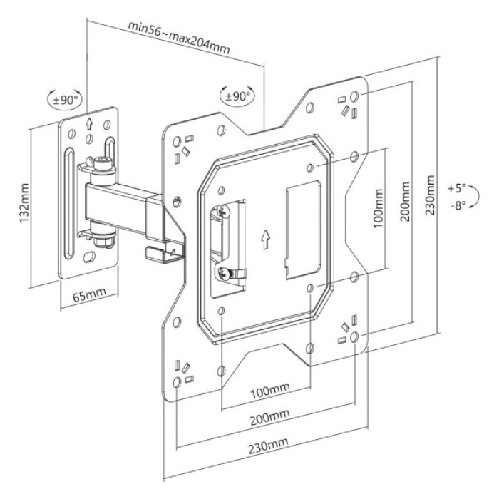 Кронштейн Brateck LPA68-221
