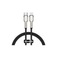 Дата кабель USB-C to Lightning 0.25m 20W Cafule Series Meta black Baseus (CATLJK-01)