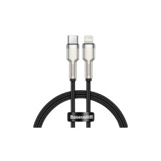 Дата кабель USB-C to Lightning 0.25m 20W Cafule Series Meta black Baseus (CATLJK-01)