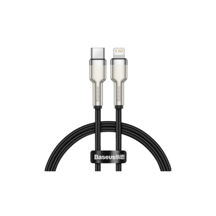 Дата кабель USB-C to Lightning 0.25m 20W Cafule Series Meta black Baseus (CATLJK-01)