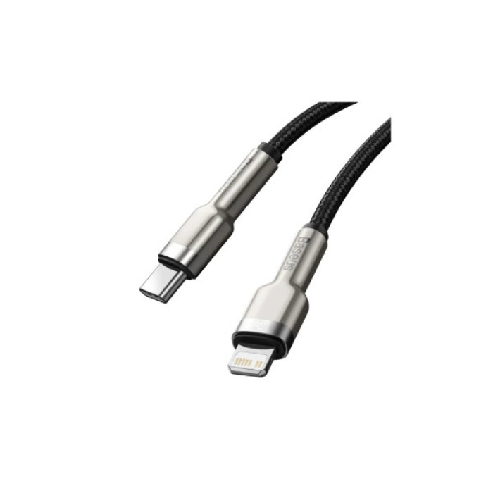 Дата кабель USB-C to Lightning 0.25m 20W Cafule Series Meta black Baseus (CATLJK-01)
