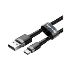 Дата кабель USB 2.0 AM to USB-C 1.0m 3A grey-black Baseus (CATKLF-BG1)