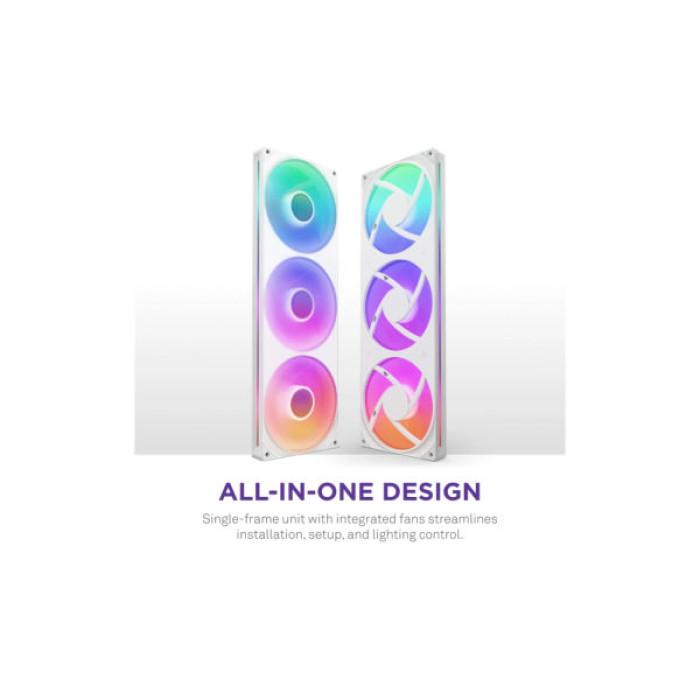 Кулер до корпусу NZXT F420 RGB Core Fan (Single Frame) - White (RF-U42HF-W1)