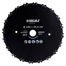Ніж для тримера Sigma 230x25.4мм 20Т ланцюговий (5624651)