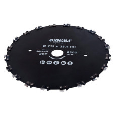 Ніж для тримера Sigma 230x25.4мм 20Т ланцюговий (5624651)