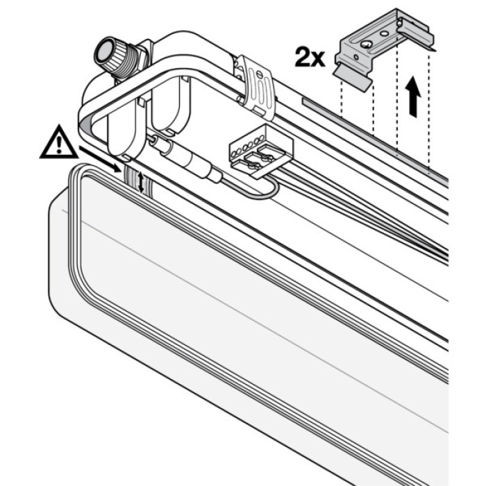 Світильник LEDVANCE DP HOUSING 1200 P 2XLAMP IP65 (4099854118111)