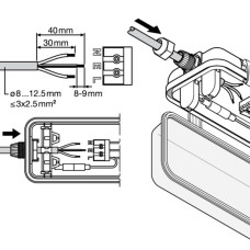Світильник LEDVANCE DP HOUSING 1200 P 2XLAMP IP65 (4099854118111)