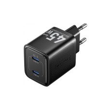 Зарядний пристрій Vention 2xUSB-C PD45W GaN black (FEFB0-EU)