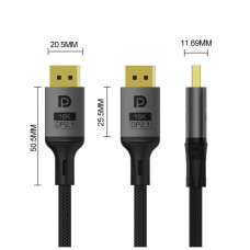 Кабель мультимедійний DisplayPort M to DisplayPort M 3.0m V2.1 16K black ColorWay (CW-CBDP092-BK)