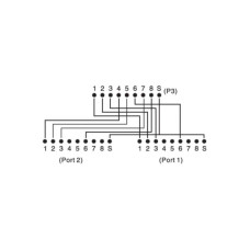 Розгалужувач Digitus витой пары, STP, cat.5e, 1x2RJ-45 (DN-93904)