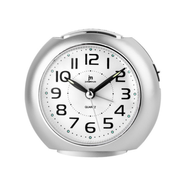 Настільний годинник Lowell будильник, сріблястий (JA7106S)