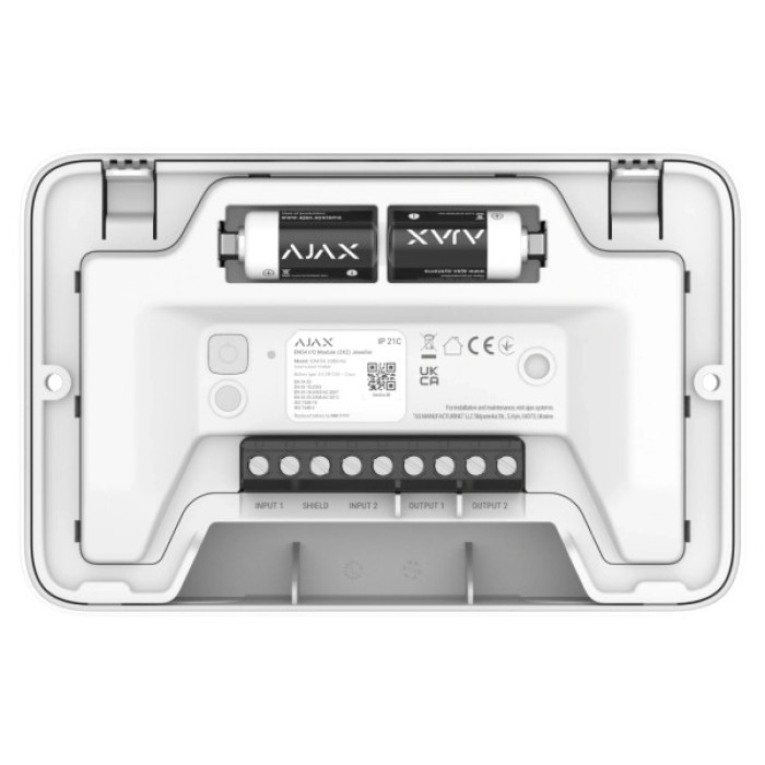 Модуль управління розумним будинком Ajax EN54 I/O Module (2X2) white