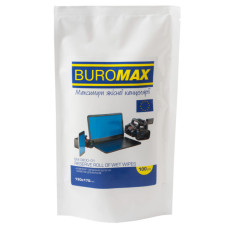 Серветки Buromax Wet wipes for DISPLAYS and OPTICS 100pcs, plastic pouch (BM.0800-01)