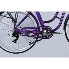Електровелосипед Dorozhnik 28" eCORAL DD FR рама-19" 48B 13А*г 500Вт 2026 фіолетово-синій (ELB-D-28-116)