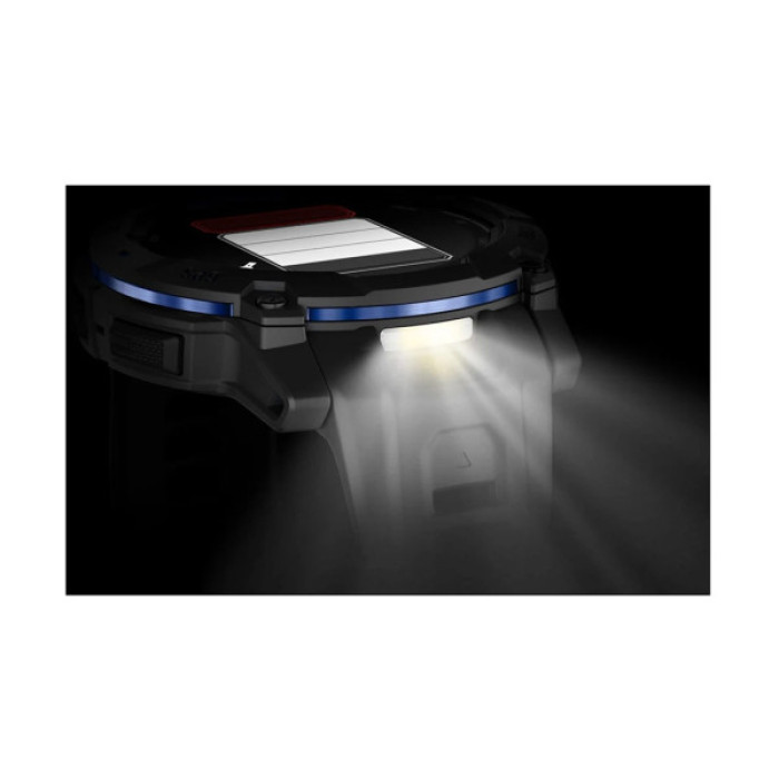 Смарт-годинник Garmin Instinct 3, 50mm, AMOLED, Black with Bolt Blue Accents, GPS смарт-годинник (010-03020-03)