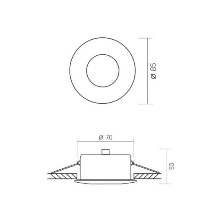 Світильник точковий Videx під лампу GU10 врізний Круглий Білий IP54 (VL-SPF10R-W)
