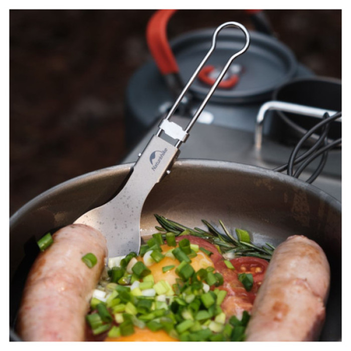 Ложка-виделка туристична Naturehike титанова NH19C001-J (6927595734766)